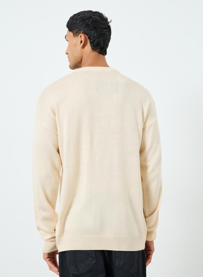 ستايلي سويتر مطرز تيدي بقصة مريحة - Image 5